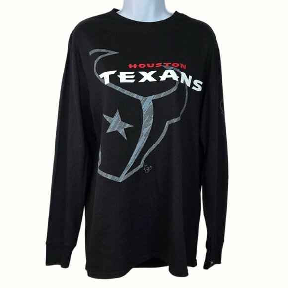Houston Texans Long Sleeve Mens Shirt M Majestic NFL Team Apparel NWT - Picture 1 of 8